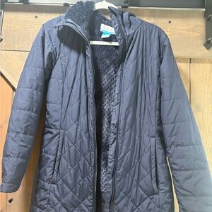 Women's Navy Quilted Jacket Columbia size small